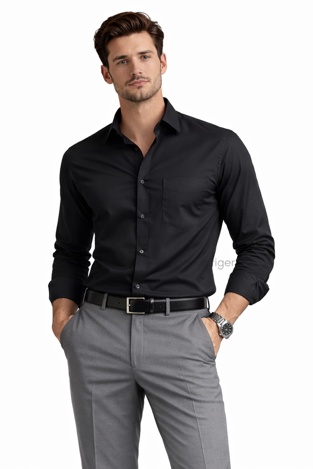 Movintiger Men's Signature Black Shirt