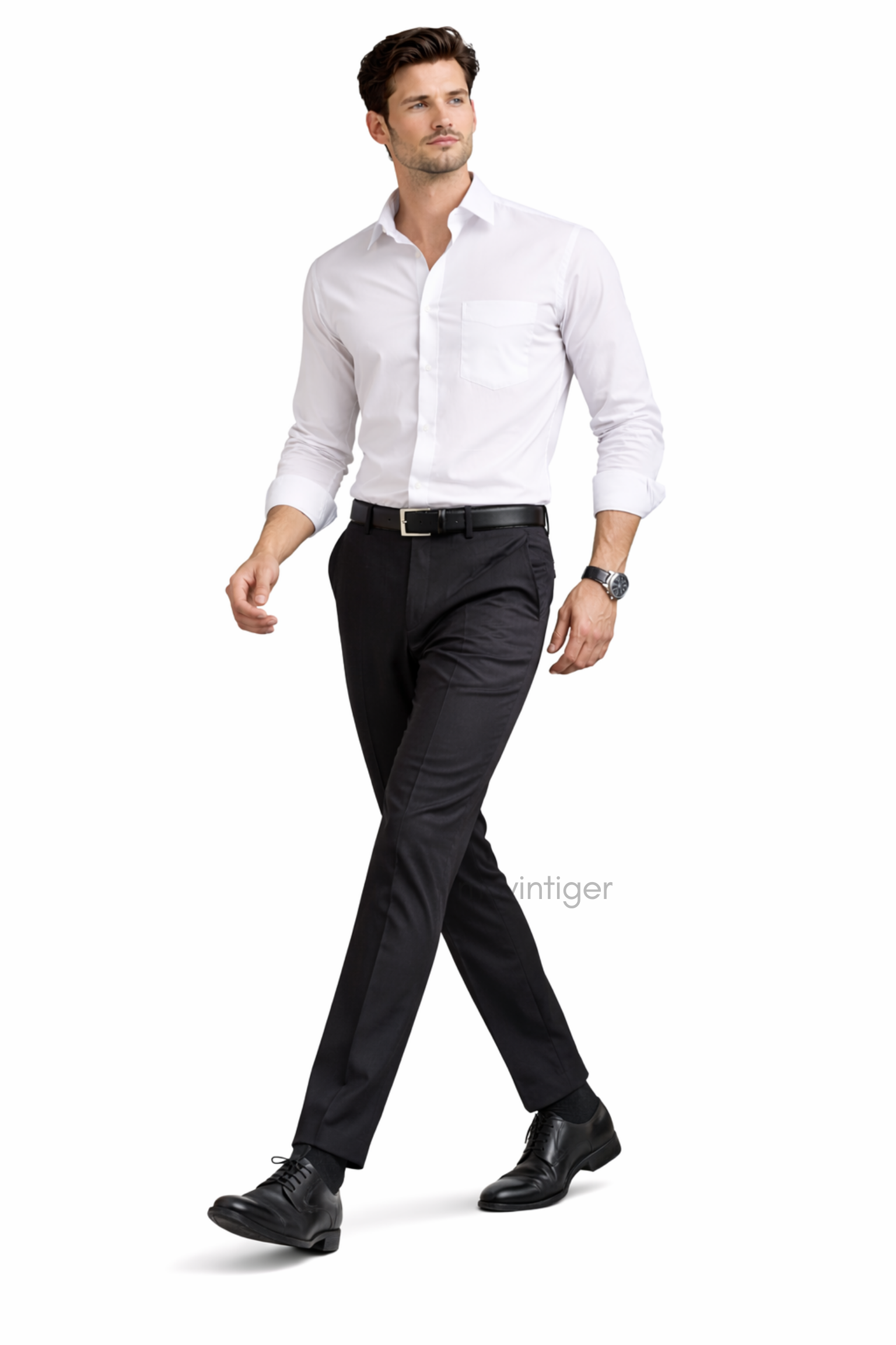 Movintiger Men's Signature White Shirt