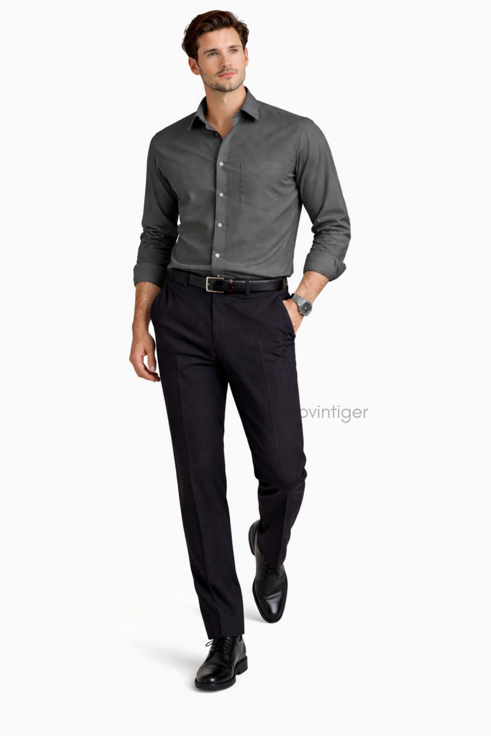 Movintiger Men's Signature Grey Shirt