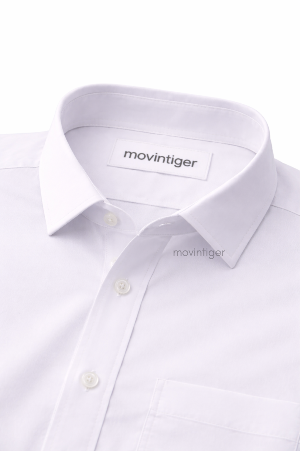 Movintiger Men's Signature White Shirt
