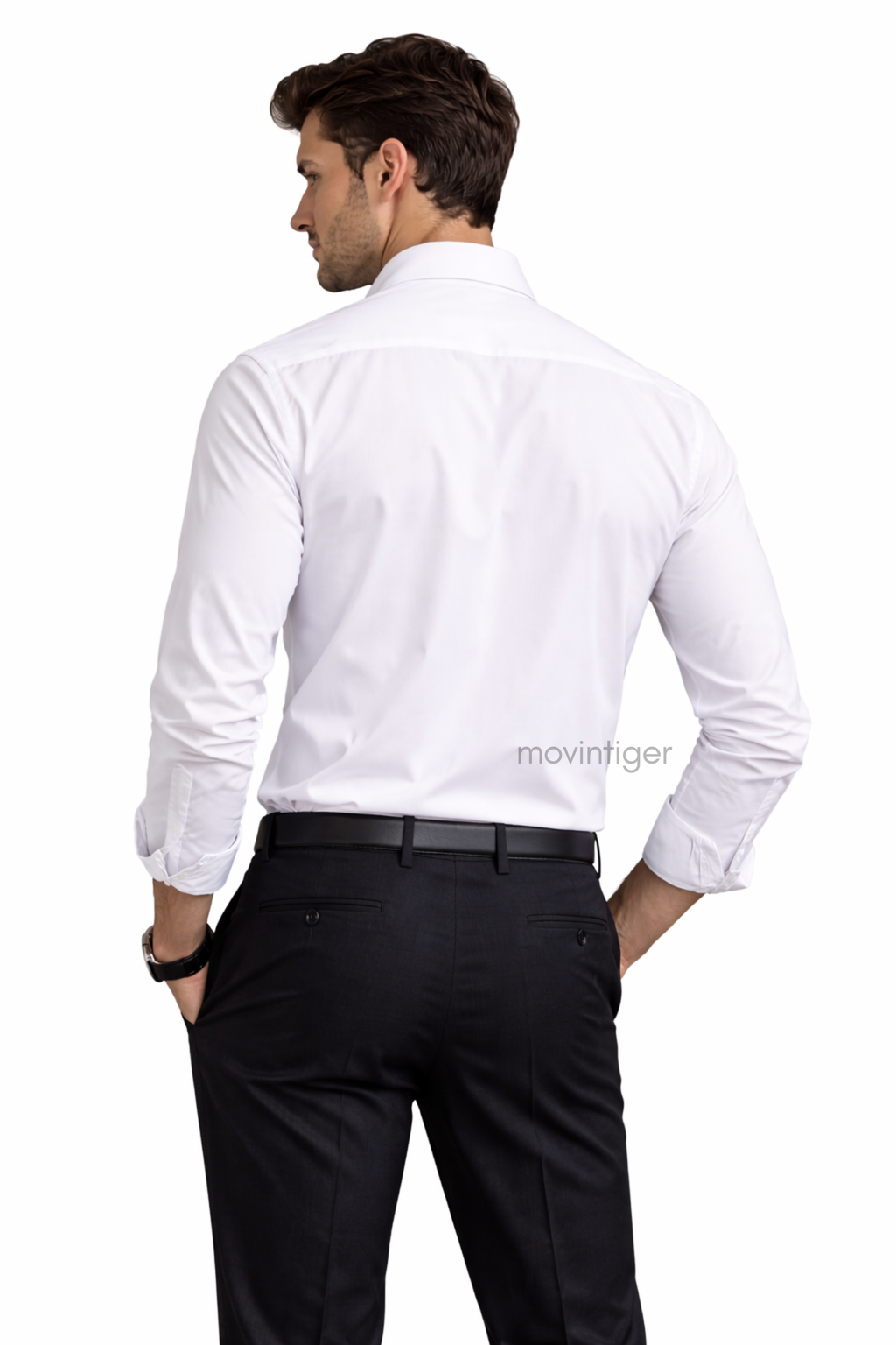 Movintiger Men's Signature White Shirt